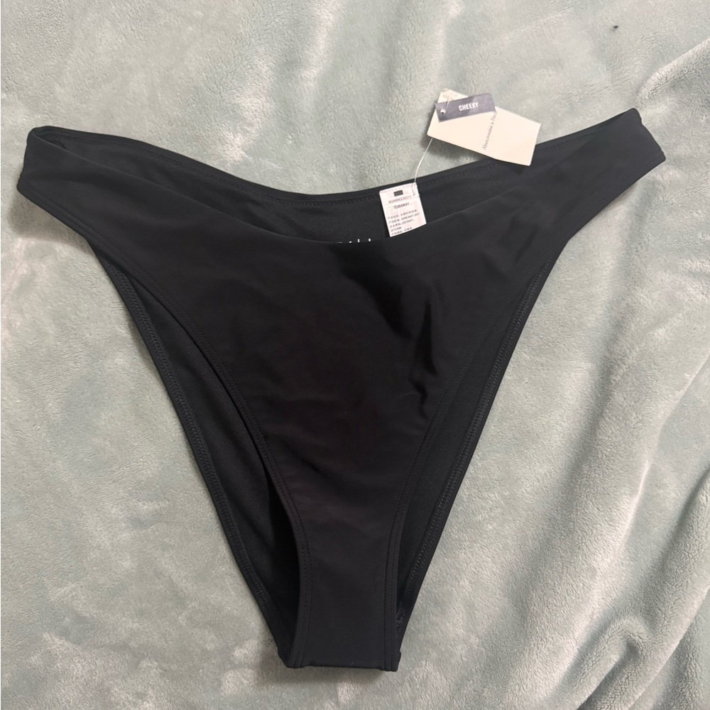 NWT Abercrombie & Fitch Cheeky Black Bikini Bottoms